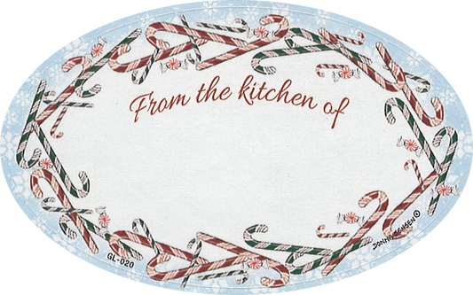 Baking and Canning Labels - Candy Canes