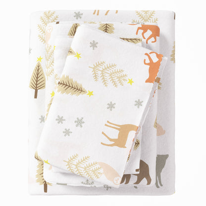 Classic Turkish Cotton Flannel Sheet and Pillow