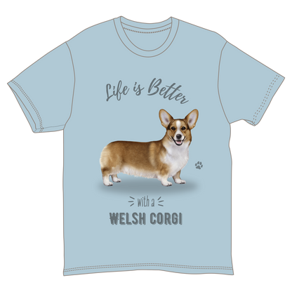 La vie est meilleure avec un t-shirt Welsh Corgi -