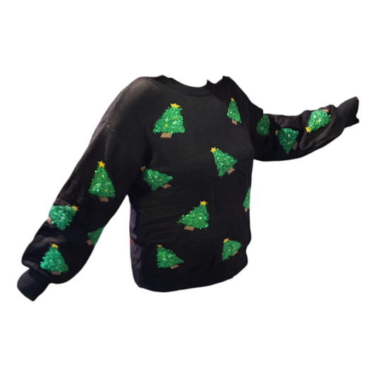 Festive Christmas Sweatershirt  - Tinsle Tree -