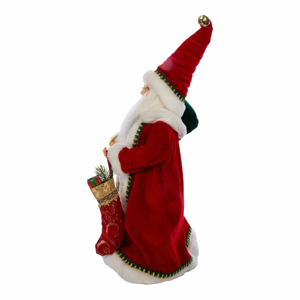 Kringles Fancy Santa con calcetín - 17 pulgadas