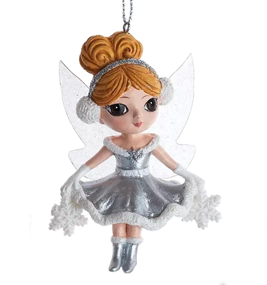 Silver Fairy Elves Ornament - - Tampa Home & Garden Store