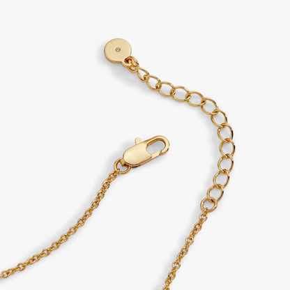 My Cherry Amour in-line chain bracelet gold-tone with a round disk charm and a tiny crystal on Tampa Home & Garden Store
