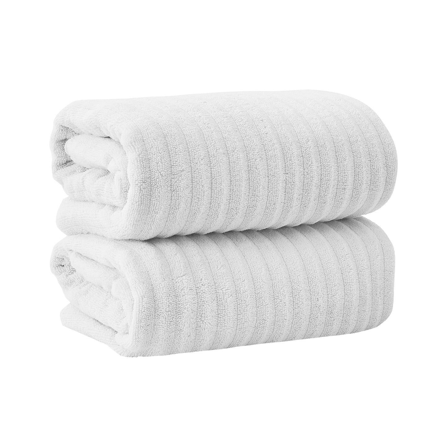 Luxury Combed Cotton and Ribbed Bath Towels