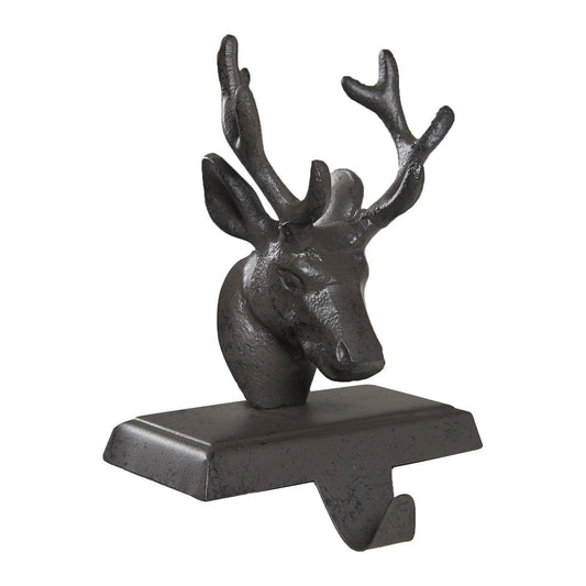 Reindeer cast iron stocking hanger with dark antique finish The Country Christmas Loft on Tampa Home & Garden Store