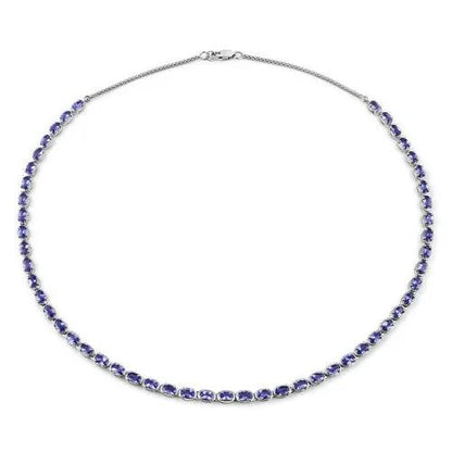 10.00 Carat Tanzanite necklace .925 sterling silver with violet-blue stones by Bids.com on Tampa Home & Garden Store