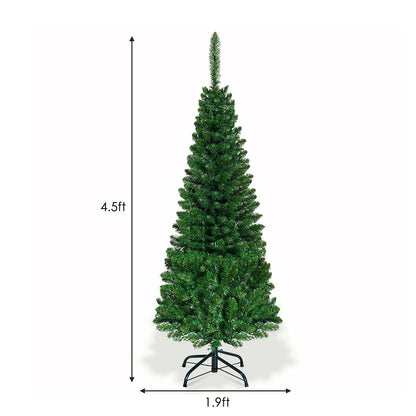Artificial Kingswood Fir Pencil Christmas Tree, 4.5 ft green with metal stand DirectDeals on Tampa Home & Garden Store