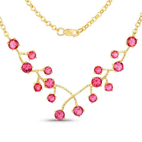 7.92 Carat Pink Topaz .925 Sterling Silver Necklace with branching design Bids.com on Tampa Home & Garden Store