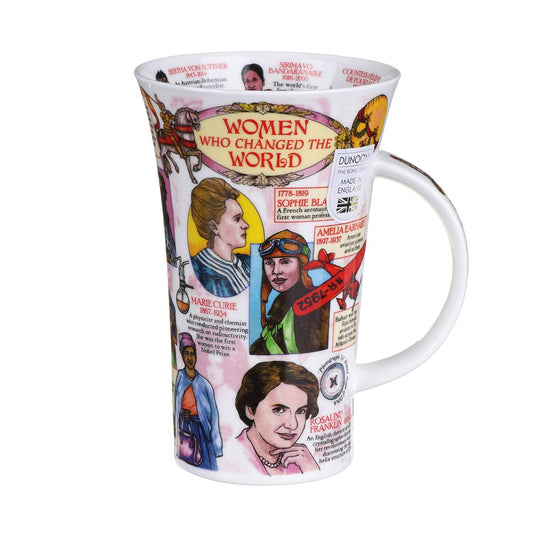 Mug en porcelaine fine style Glencoe par Dunoon, représentant des femmes qui ont changé le monde