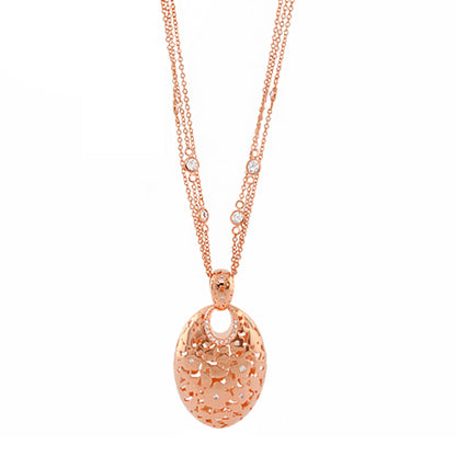 Flowers by Orly Pendant Oval necklace rose gold crystals Lauren G Adams on Tampa Home & Garden Store
