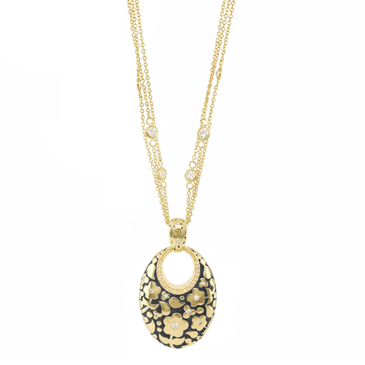 Pendant necklace Flowers by Orly Oval crystals, Lauren G Adams on Tampa Home & Garden Store