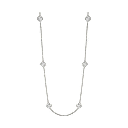 Prince Charming Necklace by Lauren G Adams, long silver-tone chain with crystal discs; 2 on Tampa Home & Garden Store
