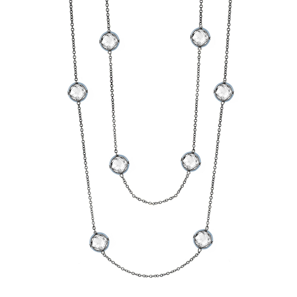Prince Charming Cubic Zirconia And Gold Necklace