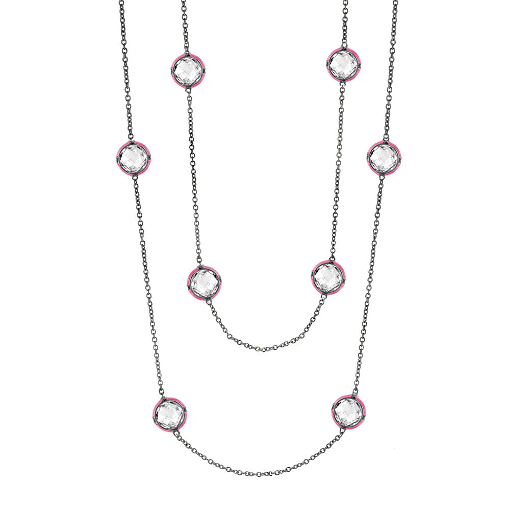 Prince Charming Cubic Zirconia And Gold Necklace