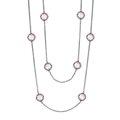 Prince Charming Cubic Zirconia And Gold Necklace