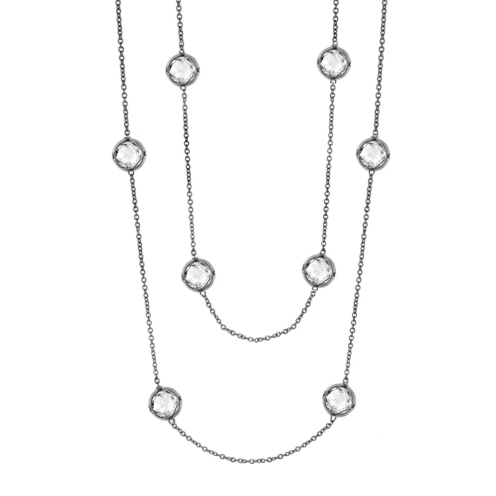 Prince Charming Cubic Zirconia And Gold Necklace