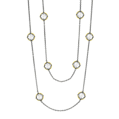 Prince Charming Cubic Zirconia And Gold Necklace