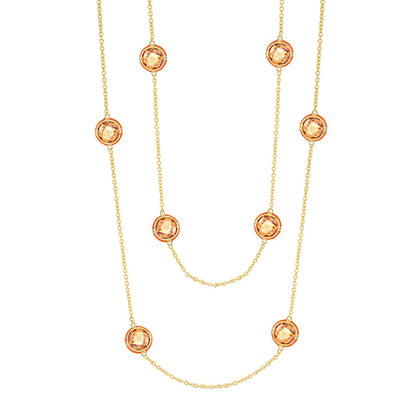 Prince Charming Cubic Zirconia And Gold Necklace