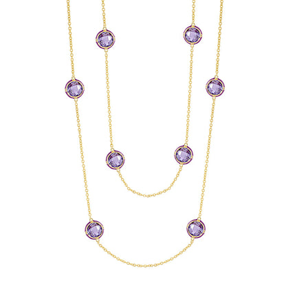 Prince Charming Cubic Zirconia And Gold Necklace