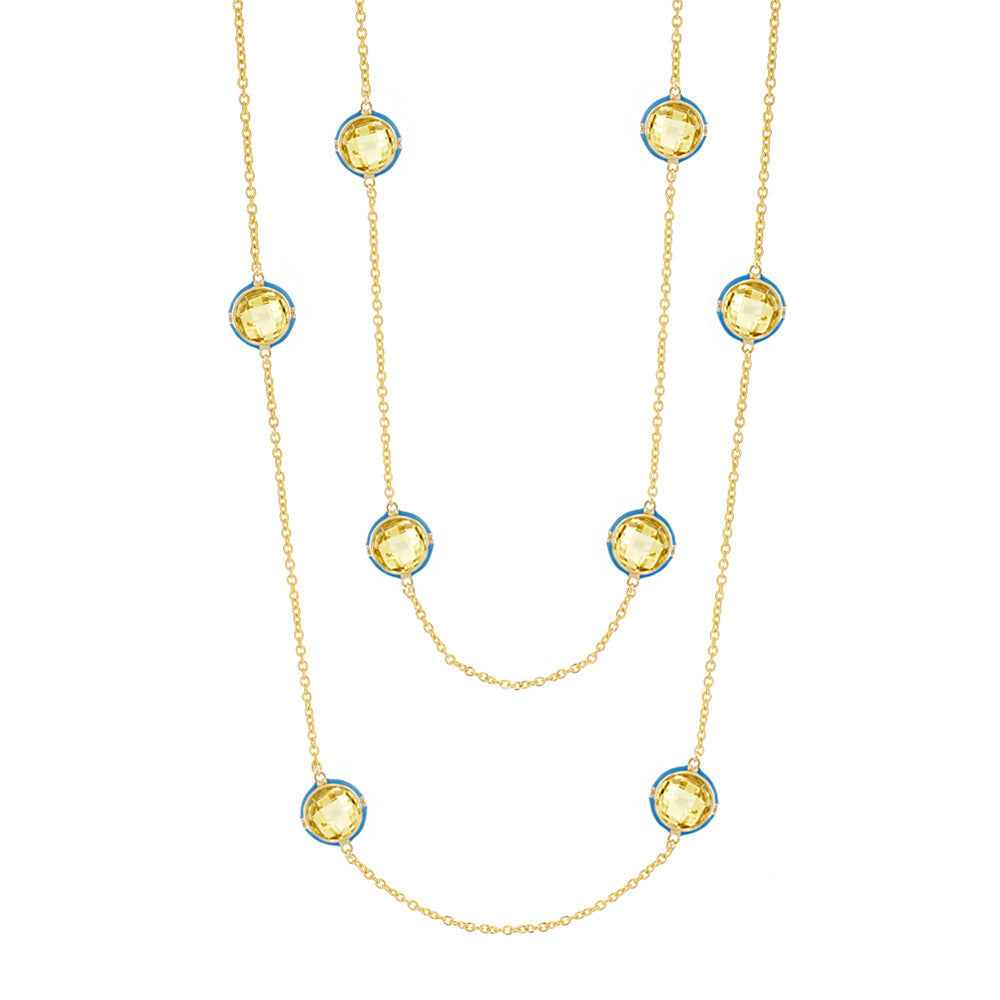 Prince Charming Cubic Zirconia And Gold Necklace