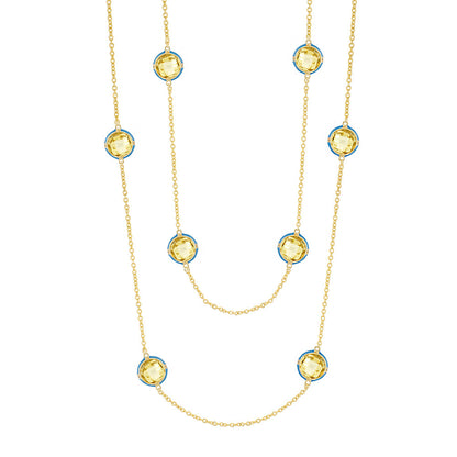 Prince Charming Cubic Zirconia And Gold Necklace