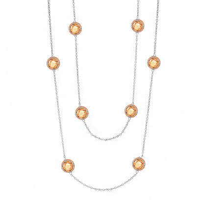 Prince Charming Cubic Zirconia And Gold Necklace