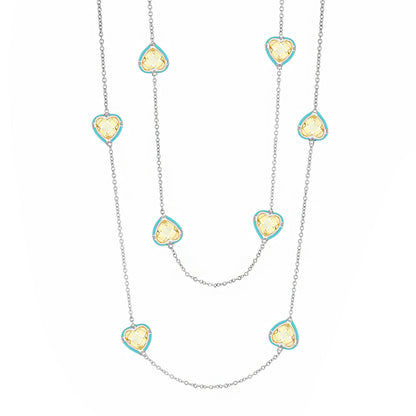 Prince Charming Necklace turquoise heart charms by Lauren G Adams on Tampa Home & Garden Store