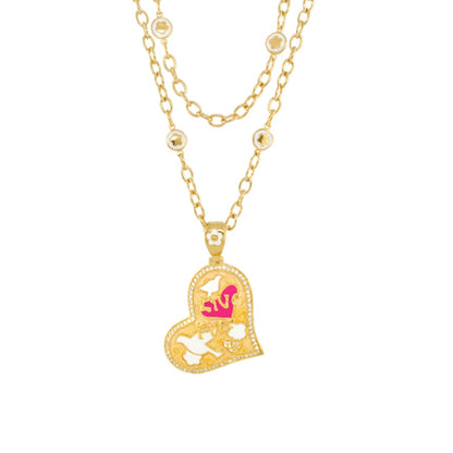 Peace and Dove gold heart pendant necklace with dove motif by Lauren G Adams on Tampa Home & Garden Store