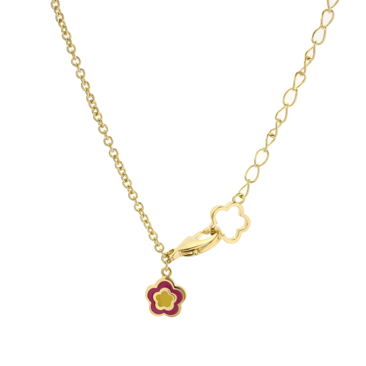 Tiny Dots Necklace by Lauren G Adams, gold-tone chain with enamel flower pendant on Tampa Home & Garden Store