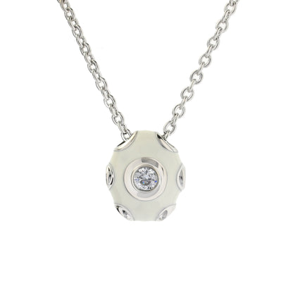 Tiny Dots Necklace by Lauren G Adams, silver chain with crystal pendant on Tampa Home & Garden Store