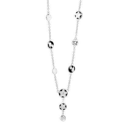 Stackable Desire Necklace by Lauren G Adams, silver-tone chain with circular charm disks on Tampa Home & Garden Store