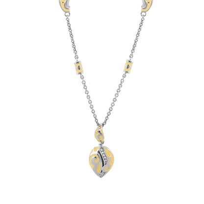 Stackable Desire Necklace pendant two-tone silver gold heart filigree charm Lauren G Adams on Tampa Home & Garden Store