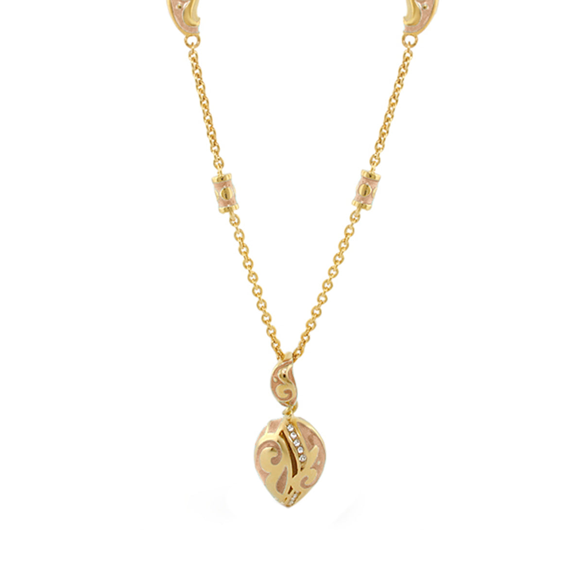 Stackable Desire Necklace pendant with filigree heart and stone accents by Lauren G Adams on Tampa Home & Garden Store
