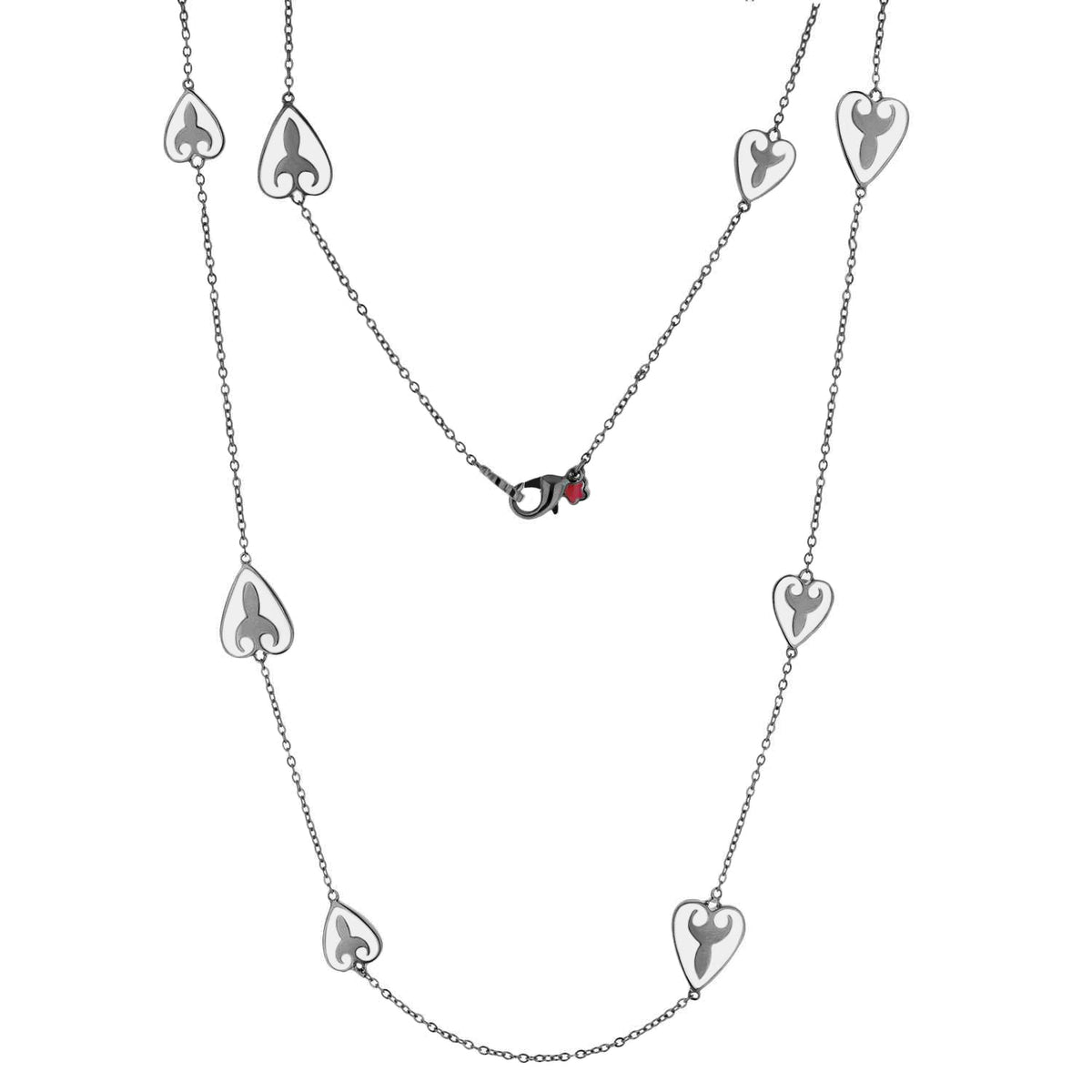 Lauren G Adams Bows And Hearts Necklace gold plated brass with heart charms on Tampa Home & Garden Store