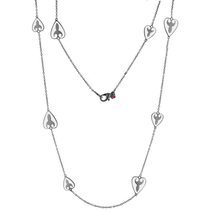 Lauren G Adams Bows And Hearts Necklace gold plated brass with heart charms on Tampa Home & Garden Store