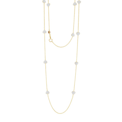 Two Lots of Love necklaces by Lauren G Adams on gold-tone chains with white heart charms on Tampa Home & Garden Store