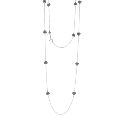 Lots of Love Necklace long silver-tone chain with heart charms by Lauren G Adams on Tampa Home & Garden Store