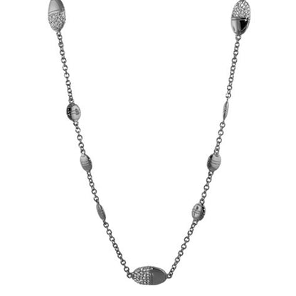 Classic Charm Necklace by Lauren G Adams, long silver-tone chain with pavé-embellished pendant on Tampa Home & Garden Store