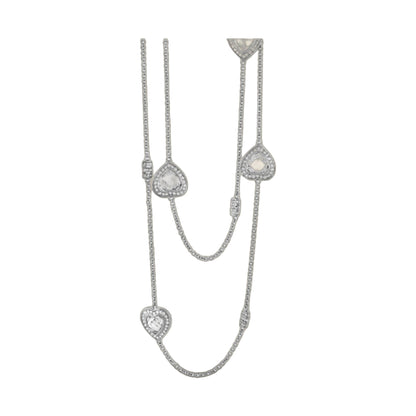 Classic Charm Necklace by Lauren G Adams in silver-tone with heart and teardrop charms on Tampa Home & Garden Store