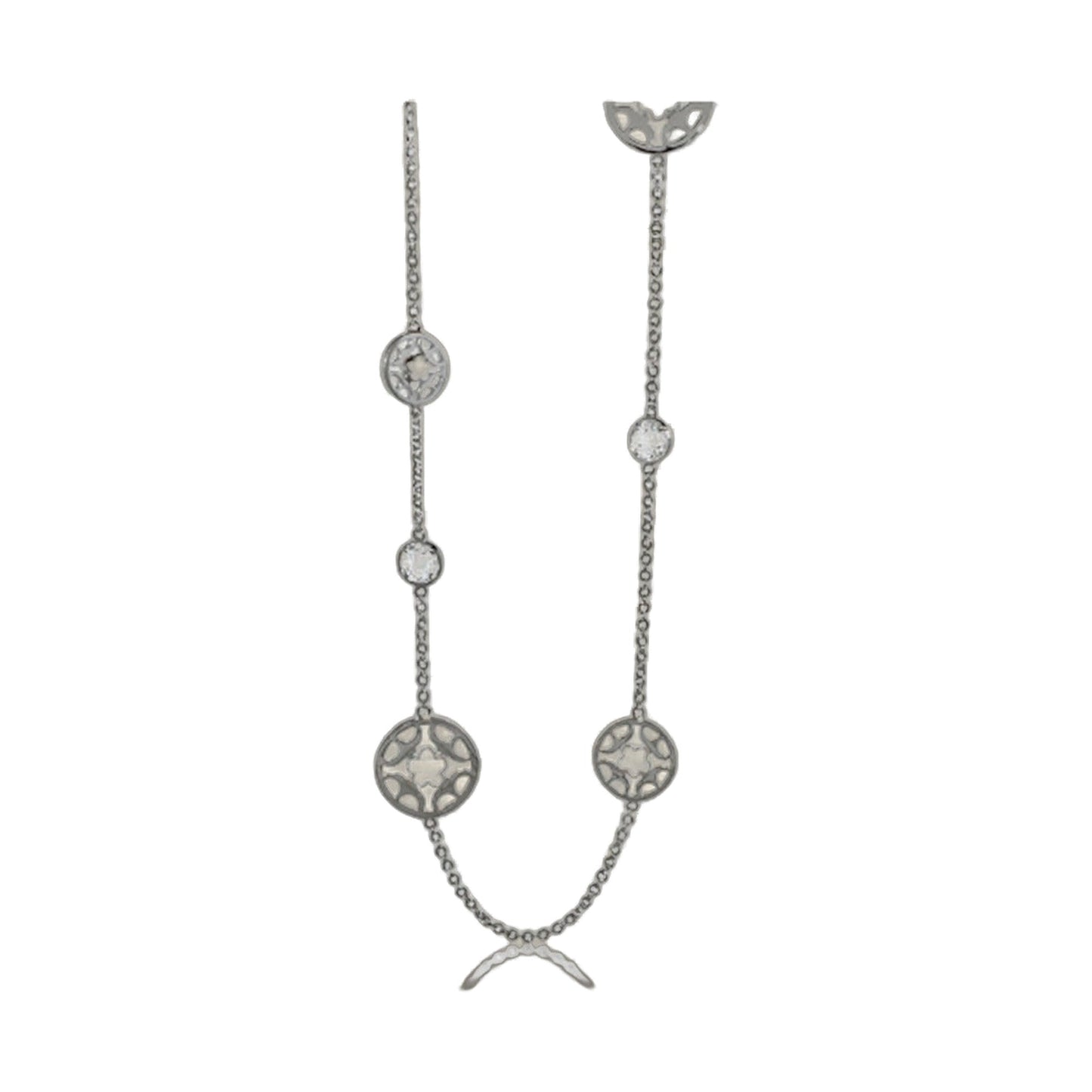 Circle of Love Necklace set of 2 by Lauren G Adams, silver-tone chain with filigree circular pendant on Tampa Home & Garden Store