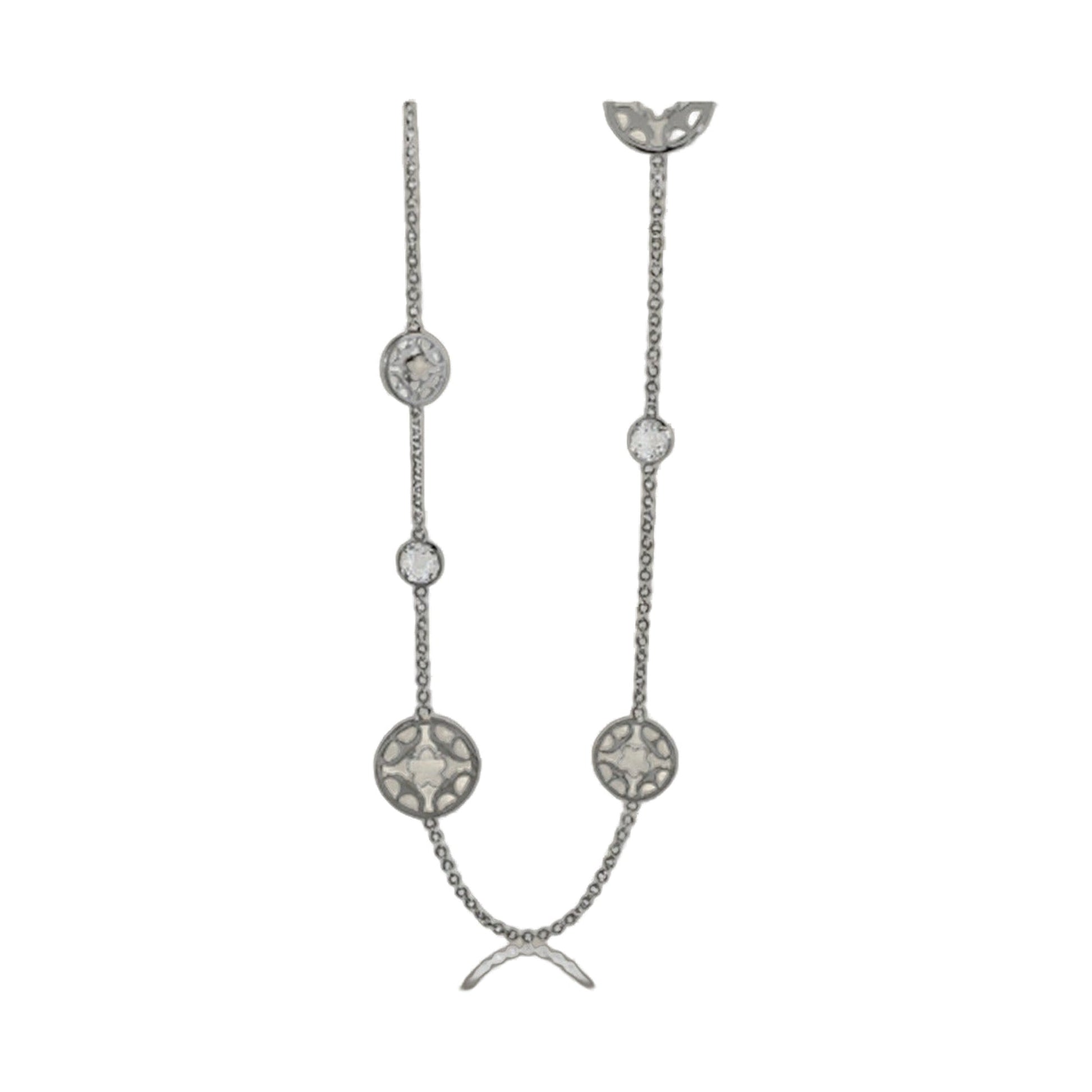 Circle of Love Necklace set of 2 by Lauren G Adams, silver-tone chain with filigree circular pendant on Tampa Home & Garden Store