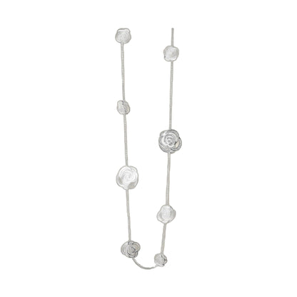 Rose Garden Necklace by Lauren G Adams, silver-tone chain with several rose charms on Tampa Home & Garden Store