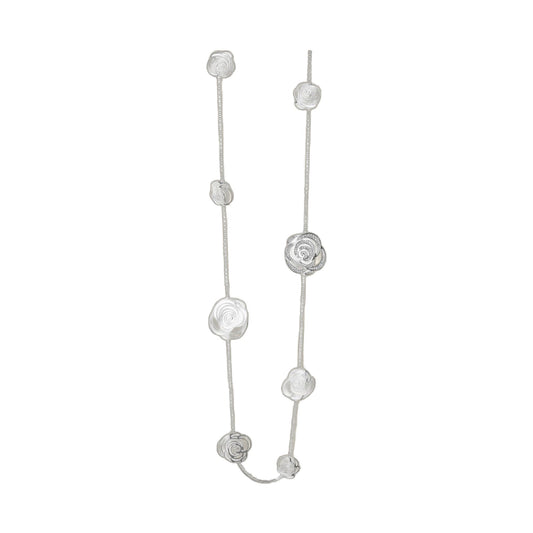 Rose Garden Necklace by Lauren G Adams, silver-tone chain with several rose charms on Tampa Home & Garden Store