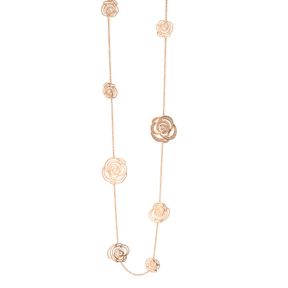 Rose Garden Necklace set of 2 in rose-gold tone with openwork rose charms by Lauren G Adams on Tampa Home & Garden Store