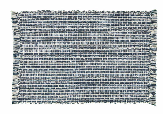set de table en denim tweed
