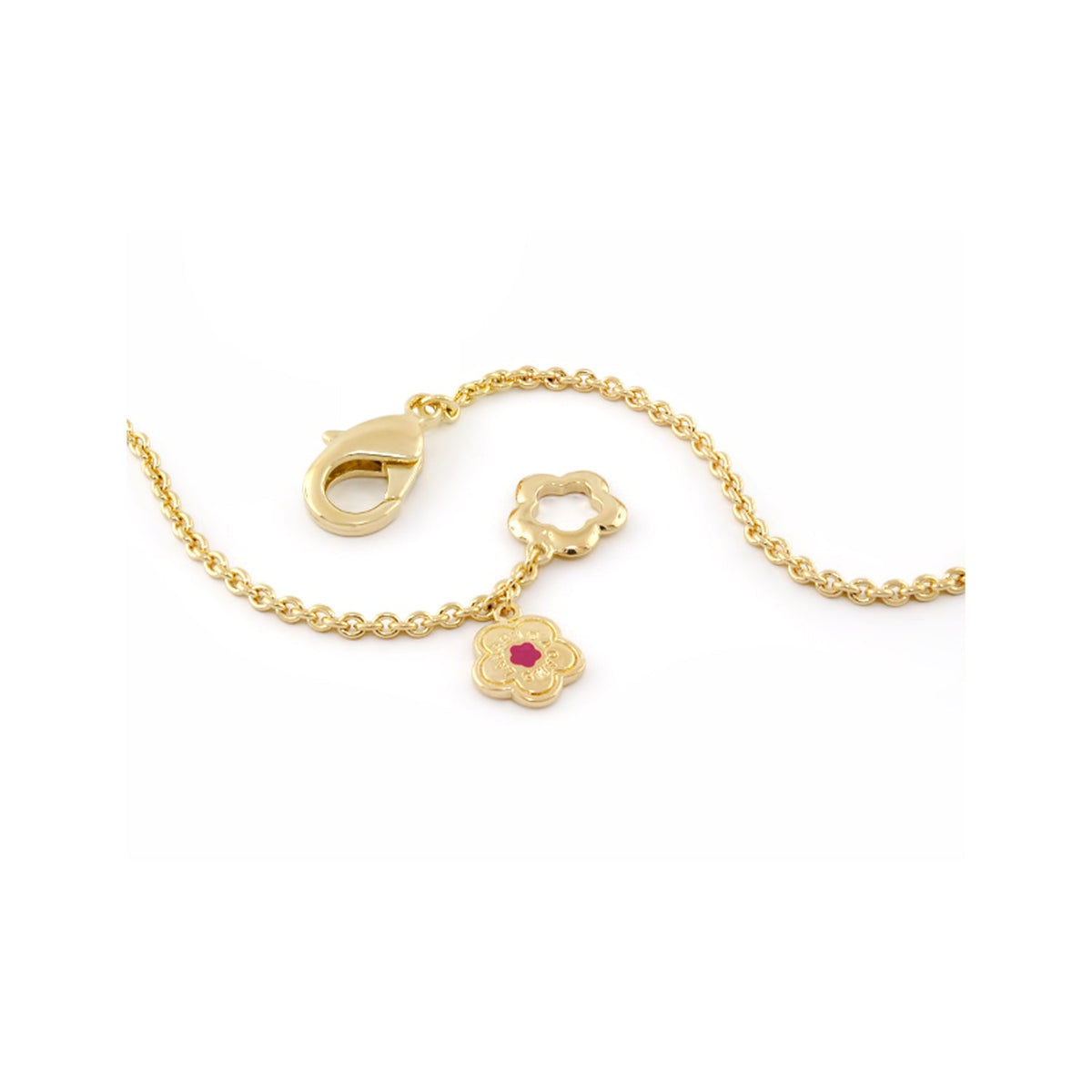 Moon Dust Necklace pendant in gold-tone with flower charms, lobster clasp, Lauren G Adams on Tampa Home & Garden Store