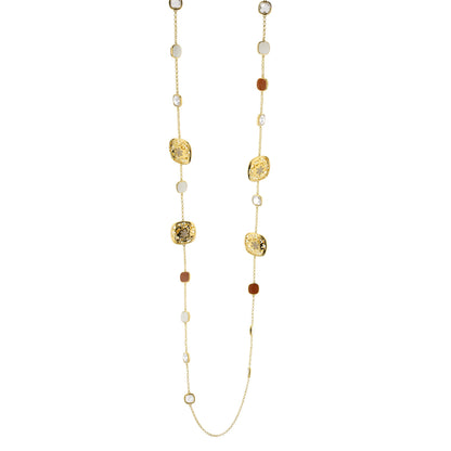 Allure Necklace by Lauren G Adams, chain with enamel squares and filigree medallions on Tampa Home & Garden Store