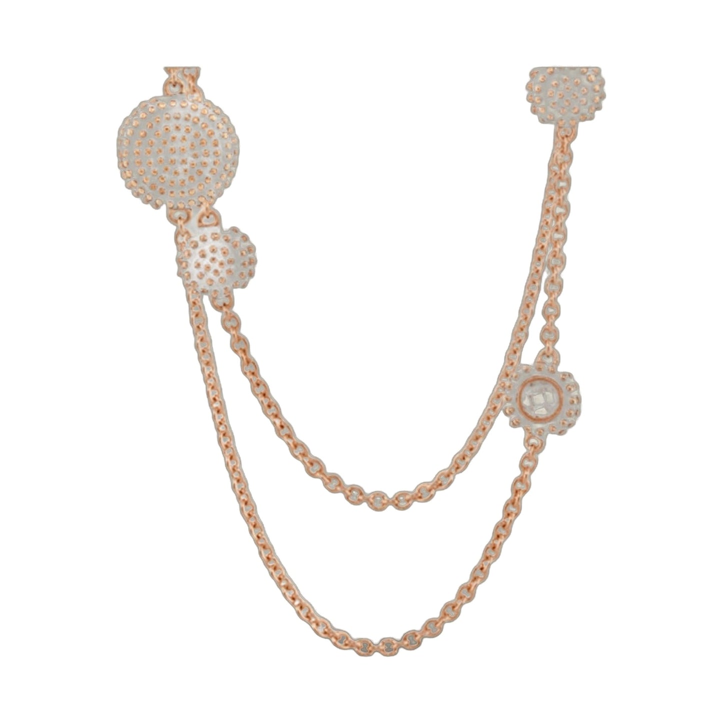 Rock N' Roll Necklace by Lauren G Adams with rose gold dotted discs and crystal pendant on Tampa Home & Garden Store