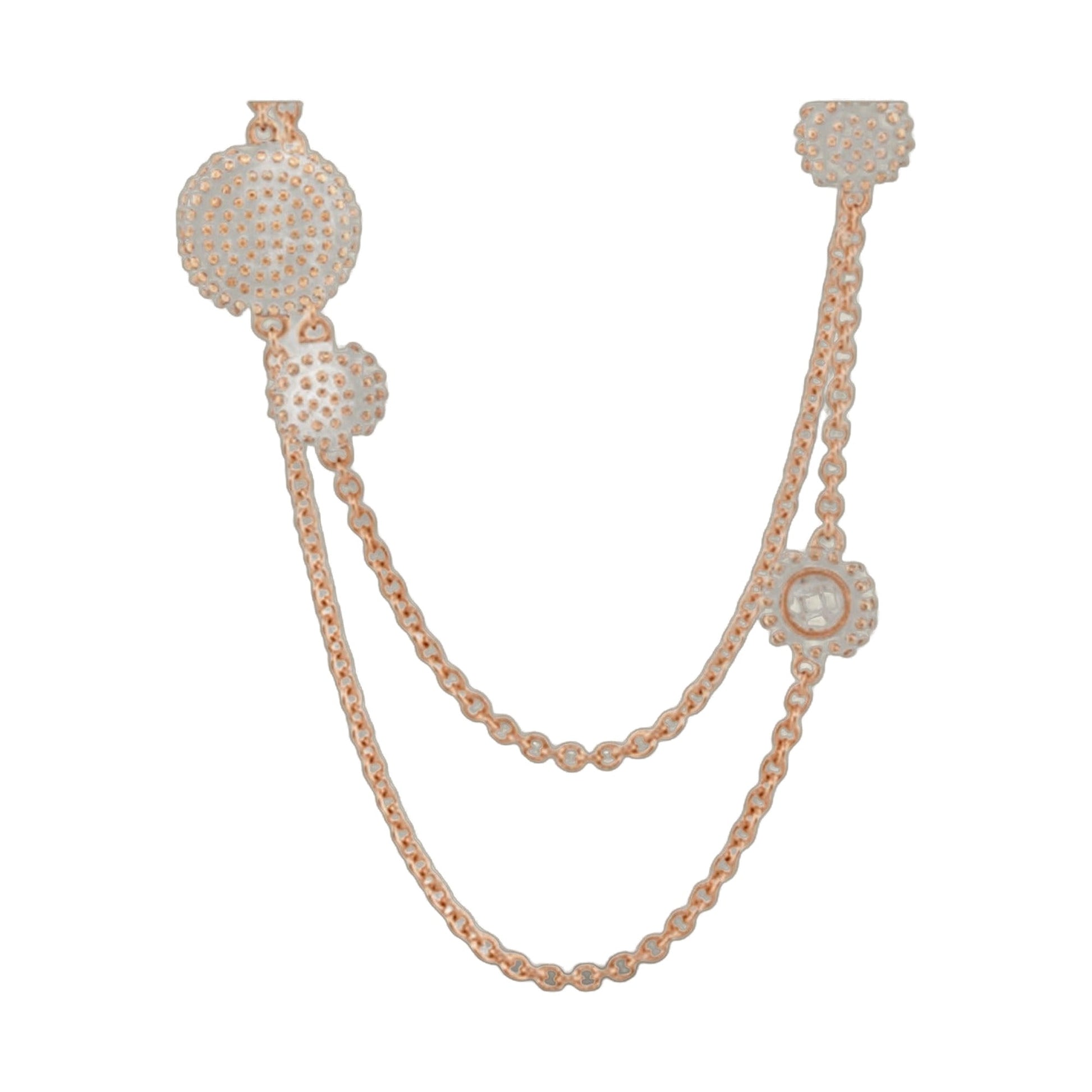 Rock N' Roll Necklace by Lauren G Adams with rose gold dotted discs and crystal pendant on Tampa Home & Garden Store