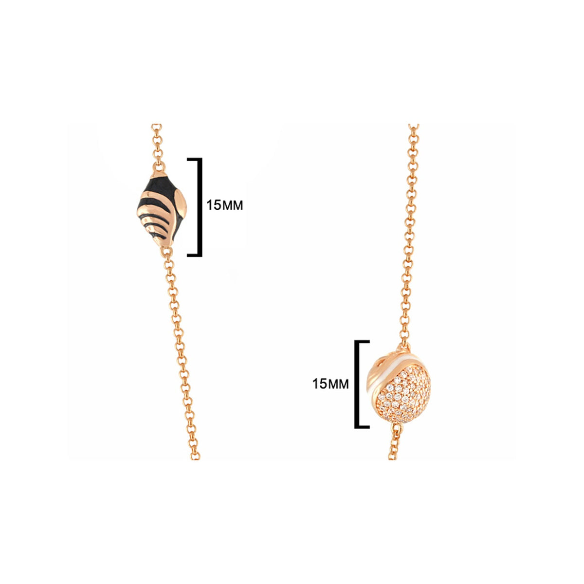 Angel Wings Y Necklace by Lauren G Adams rose gold chain with two 15mm pendants wing & pavé heart on Tampa Home & Garden Store